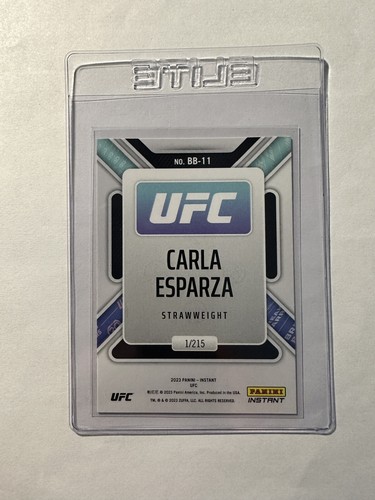 2023 Panini Instant UFC "Breaking Barriers" #BB-11 CARLA ESPARZA Only 215 Made - Picture 3 of 3