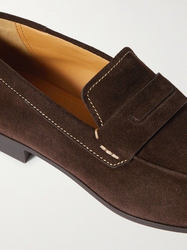Berluti Lorenzo Rimini Cuero Gamuza Penny Mocasines Zapatos Pantuflas Nuevo 42.5 - Imagen 2 de 6