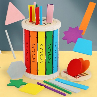 Wooden Shape Color Sorting Toy For Baby 12-18 Month Activities Educational Toy