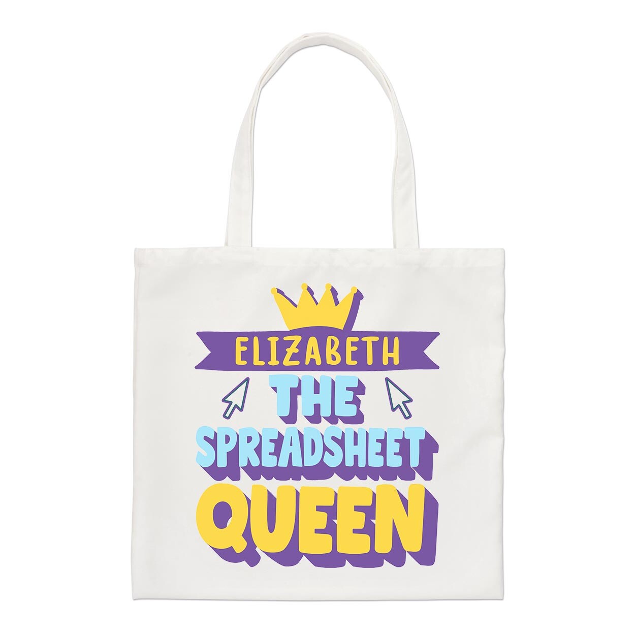Personalised The Spreadsheet Queen Regular Tote Bag Mum Mothers Day Best Shopper