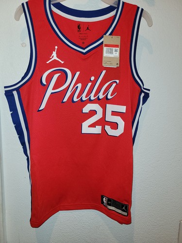 JORDAN BRAND NBA PHILADELPHIA 76ERS BEN SIMMONS RED SWINGMAN JERSEY MEN'S M - Picture 2 of 3