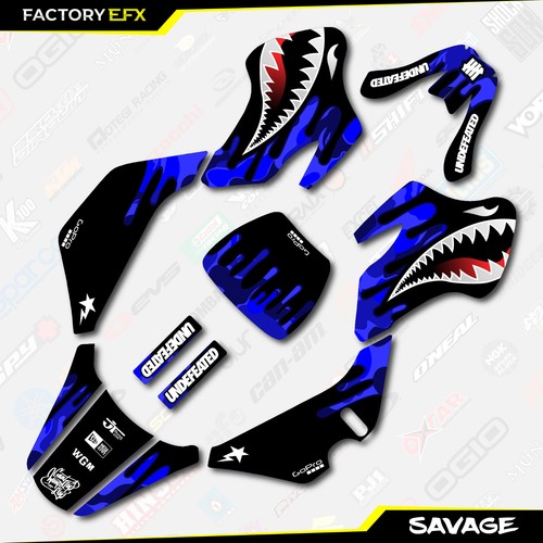 Blue Savage Camo Racing Graphics kit Fits 00-06 Suzuki JR50 JR 50 Decal - Picture 2 of 5