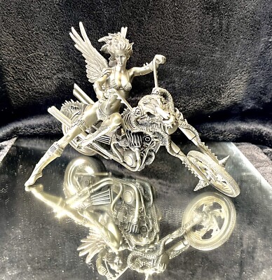 FRANKLIN MINT PEWTER MOTORCYCLE FIGURINE BY JULIE BELL Lot 4 Read
