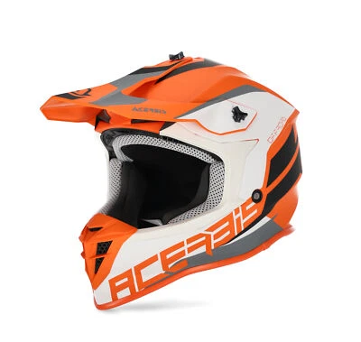 Acerbis Casque Moto Cross Enduro Linear Orange/Blanc 0024473.203 - Photo 1/4