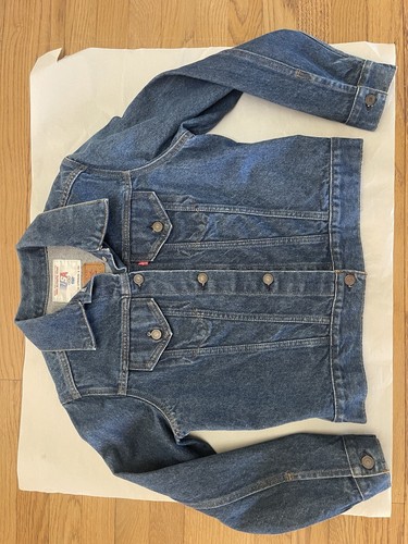 USA Olympic Team Levi's Denim Blue Jacket Trucker M Ladies Vintage 1984 - Picture 3 of 9