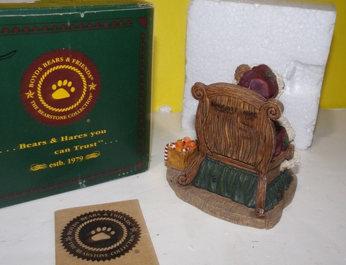Boyds Bearstone Kris Kringle con caja de música Joey resina Here Comes Santa Claus - Imagen 2 de 3