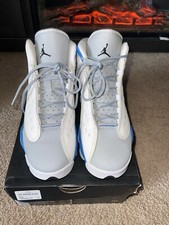 Air Jordan Retro 13 GG Grade School White Italy Blue 2017 Size 5.5Y PRE OWNED
