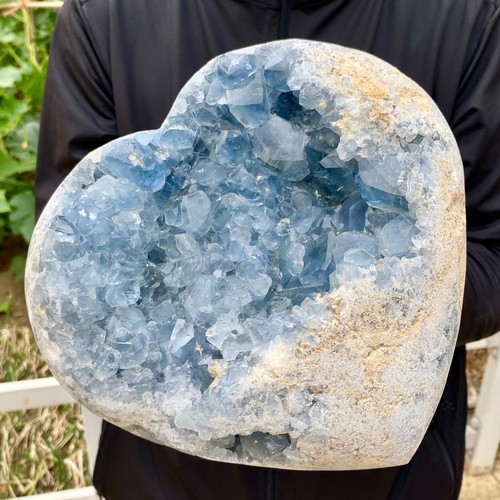 18.7LB Natural Beautiful Blue Celestite Crystal Geode Cave Mineral Specimen - 第 14/14 張圖片
