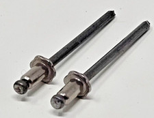 2 Pcs Gm Ford Chrysler Sheet Metal Rivets - Stainless Steel Data Tag Nos