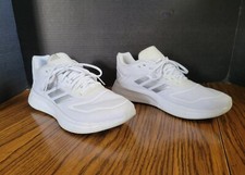 Adidas Duramo SL 2.0 White Silver Metallic 8.5 Womens EUC