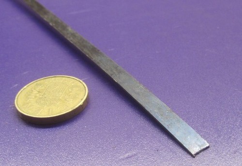 1095 Hard Blue Tempered Spring Steel Shim .025" Thick x .250" Wide x 300" Long - Picture 8 of 22