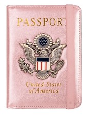 Slim Leather Travel Passport Wallet Holder RFID Blocking ID Card Case Cover US