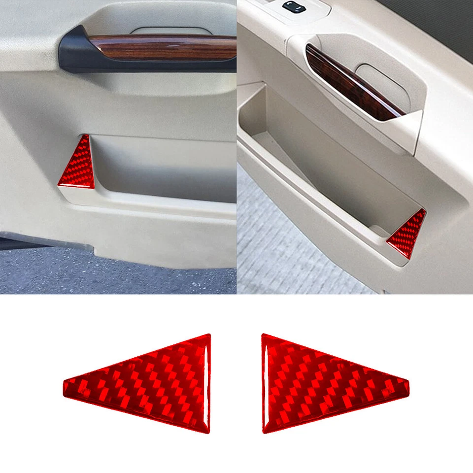 38Pcs Red Carbon Fiber Full Interior Kit Cover Trim For Cadillac CTS 2003-07 - Изображение 4 из 4