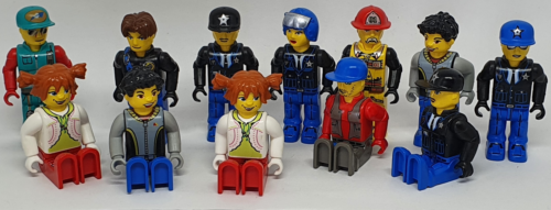 Lego 12 x Jack Stone Figur Frau Mann Polizei Feuerwehr .... - Afbeelding 1 van 1