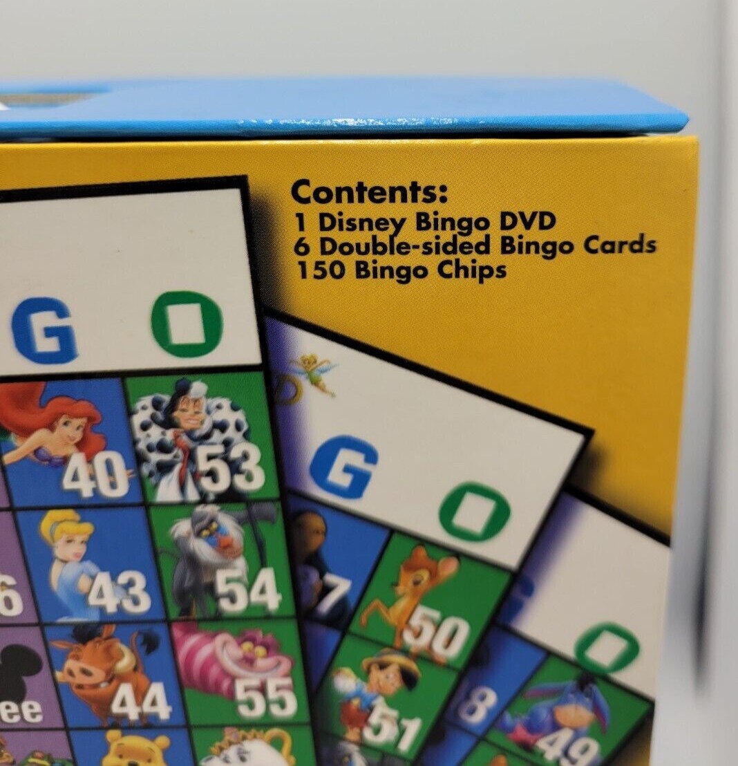 Disney DVD Bingo Mattel Family Fun Complete Magical Game With Movie