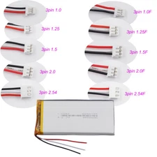 3.7V 14.8Wh 4000mAh Li-Polymer Li Battery 6050105 JST 3pin For GPS Tablet PC