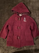 Girls MINNIE MOUSE Winter Coat Wool Blend Size 4/5 DISNEY STORE Maroon