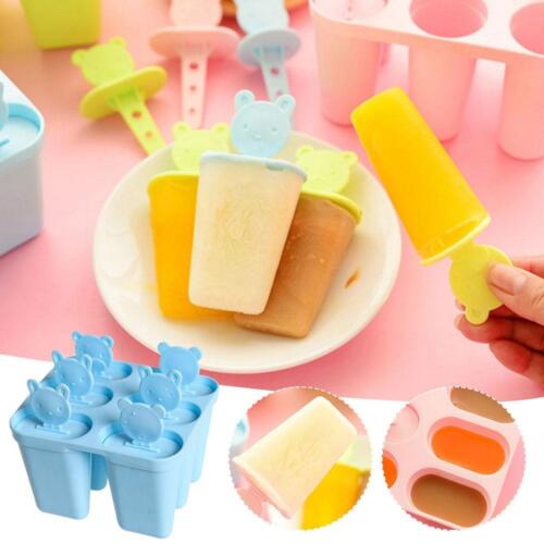 6PCS Popsicle Molds Reusable Easy Release Ice Maker Homemade Snacks New - Afbeelding 1 van 20