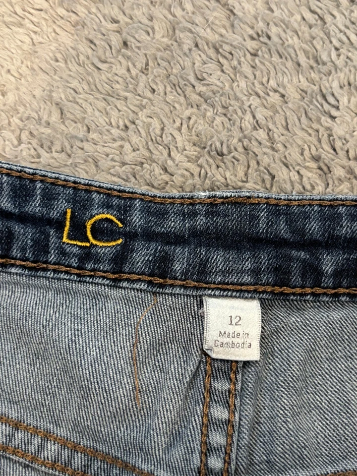 Lauren Conrad Denim Shorts Womens 12 Cuffed Blue Denim Casual Summer Medium Wash - Image 2 of 4
