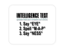 CUSTOM Mouse Pad 1/4 - Intelligence Test I Am A Penis 