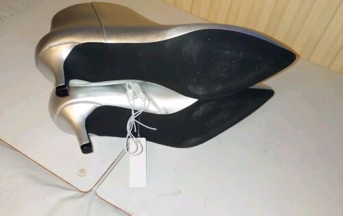 Silberne Stiefeletten Kitten Heels spitz Party Größe UK 6,5 EU 39,5 - Bild 5 von 12