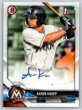 2018 Bowman Aaron Knapp 1st Bowman Rookie Auto Miami Marlins RC