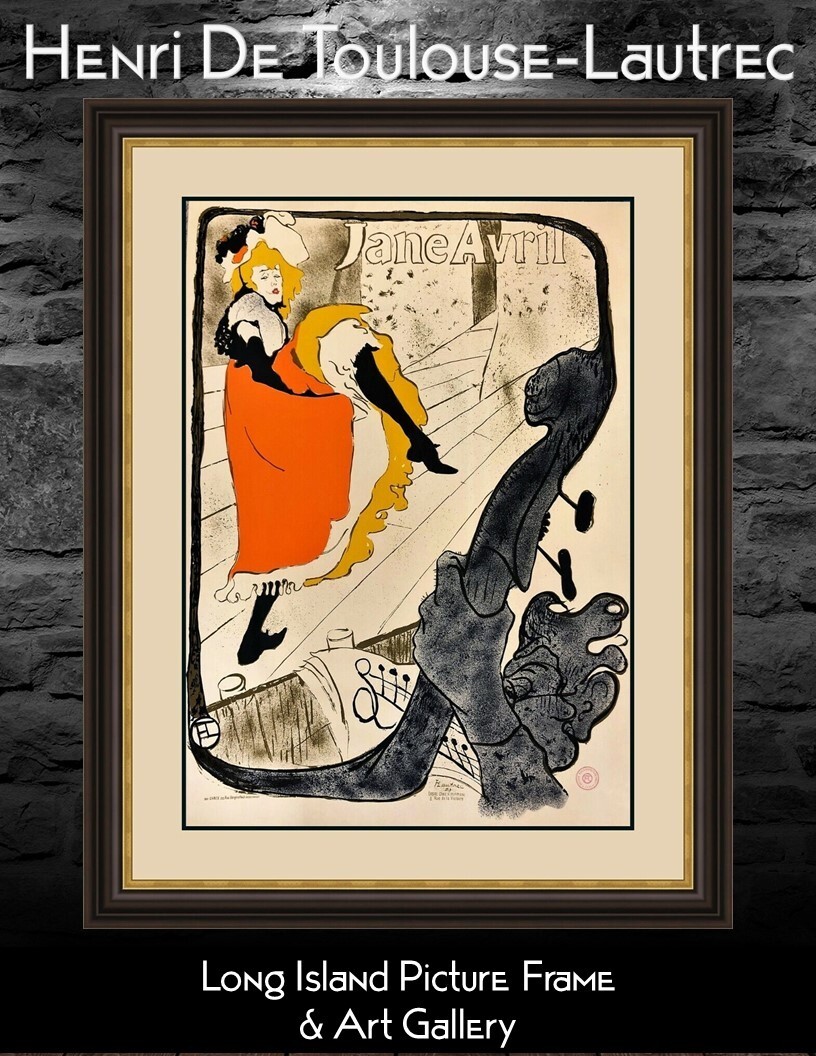 JANE AVRIL トゥールーズ ロートレック Henri de Toulouse-Lautrec - Jane Avril Lithograph Custom Framed | eBay