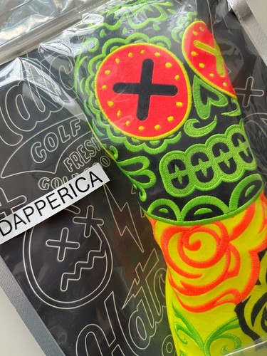 New & Sealed Hatch Golf Wild Style Sugar Skull Neon FW Fairway Wood Headcover - Picture 2 of 2