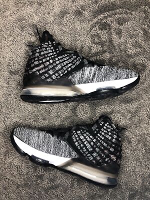 Nike LeBron XVII 17 'In The Arena' Men's Size 9 Black White Oreo