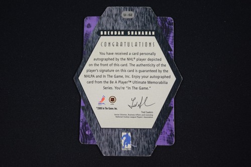 Brendan Shanahan 2000-01 Be A Player Ultimate Memorabilia Autograph Silver /90 - Picture 2 of 2