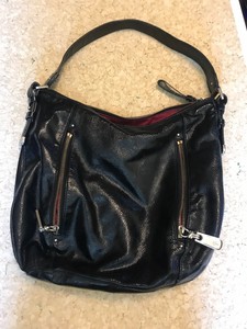Details About Cole Haan Hobo Black Patent Leather Shoulder Purse Bag Retail 298 Euc