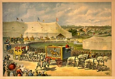 Circus Parade 1891  Circus  Poster Print 17 x 11  Giclee Print