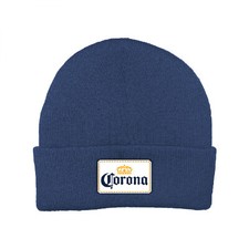 Corona Extra Logo Navy Cuff Beanie Blue