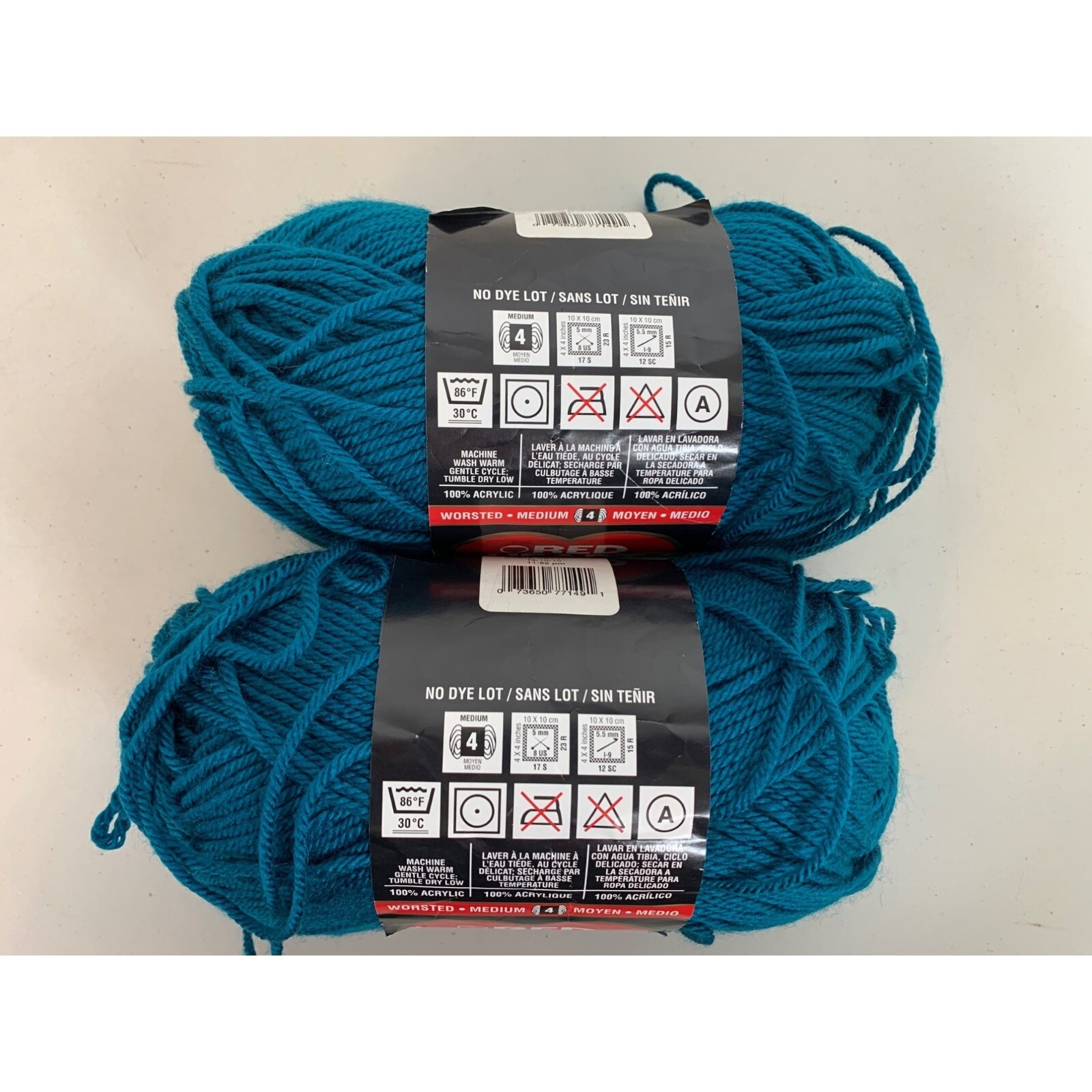 Red Heart Soft Yarn Teal No Dye Lot Acrylic 5 oz AT611 Lot of 2 eBay