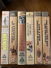 6 x John Wayne ,Clint Eastwood , VHS Movie Bundle