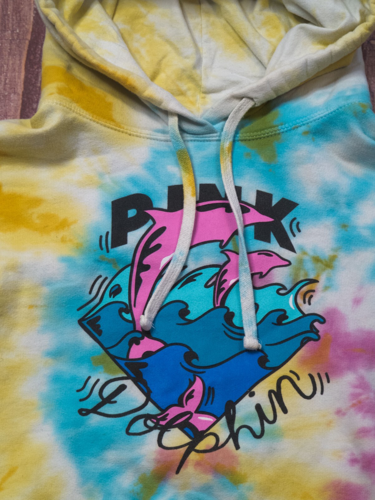 Pink Dolphin Hoodie Sweatshirt Men Size Small Colorful Tie Dye eBay
