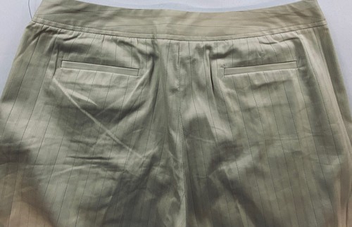 Rafaella Womens Khaki Stretch Pin Stripe Cuffed Capris NWT MSRP $50 size 10 - Picture 11 of 11