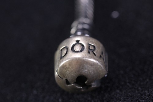 Pandora .925 Sterling Silver Bracelet & 2 Pandora Glass Beads Charms - Picture 13 of 23