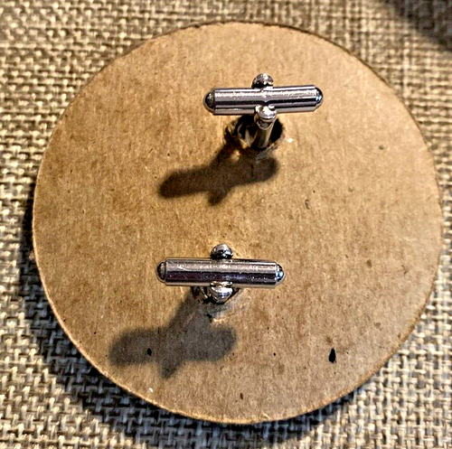 VTG Hickok Knight Tie Tack with clip & Lion Canterbury Cuff Links Silver Tone - Picture 9 of 11