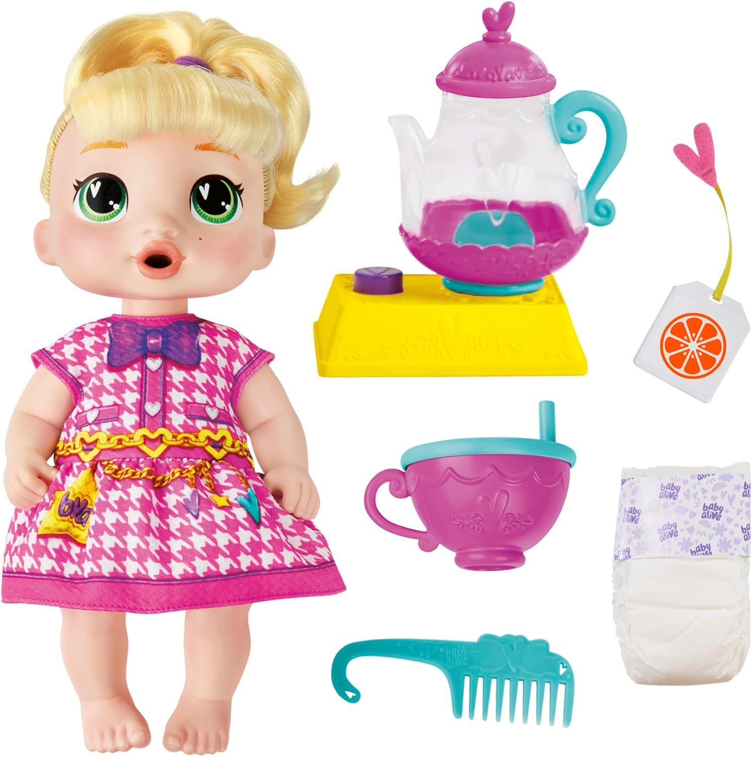 Baby Alive Bubbly Tea Party LaLa GooGoo Blonde Hair Doll wit