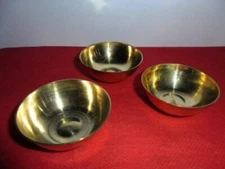 4 Brass Bowls Religious Diwali Navratras Rakhi Bhai Dooj Tika India Hindu Temple