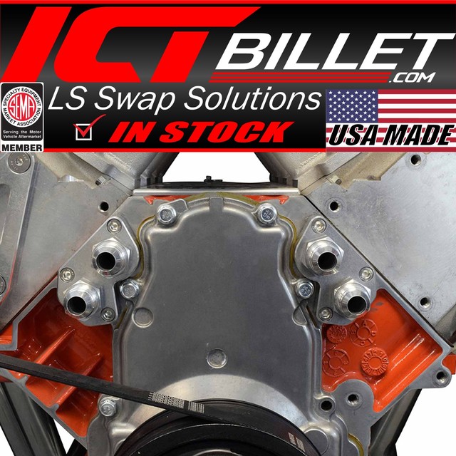 LSX Remote Mount Water Pump With 12an Fittings Adapter Plate Chevy Ls1