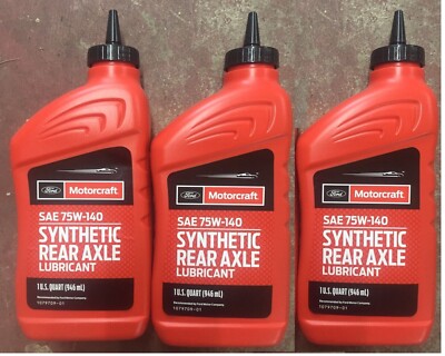 3 Quarts Ford Motorcraft  SAE 75W-140 Synthetic Rear Axle Lubricant XY-75W140-QL