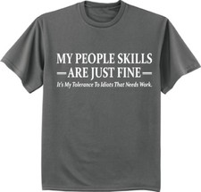 Camiseta Grande y Alta Divertida Diciendo Personas Habilidades Gráfico Camiseta Talla King Bigmen