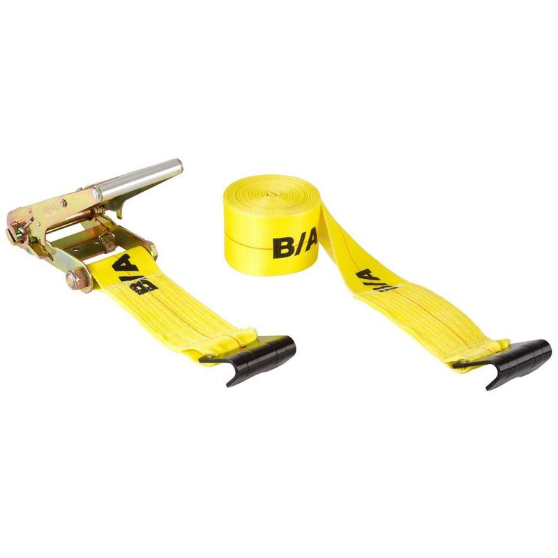 4" x 17' B/A Products Ratchet Strap with Flat Hooks