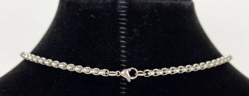 Hermoso Collar Cincel Acero Inoxidable 20" Unisex Elegante Foto 3 de 4