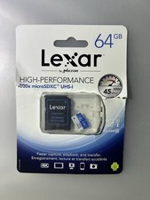 LEXAR- 64GB, High Performance 300x microSDXC, UHS-1