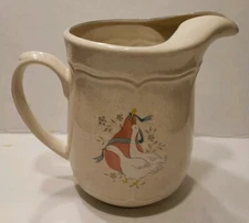 INTERNATIONAL CHINA  MARMALADE GEESE RIBBONS TEA / WATER PITCHER ICE LIP EC