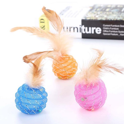 4 Pcs Candy Colored Badminton Kitten Toys for Indoor Kittens Ball - Picture 11 of 11