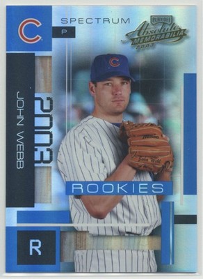John Webb 2002 Playoff Absolute Memorabilia Spectrum /100 #172 Chicago Cubs